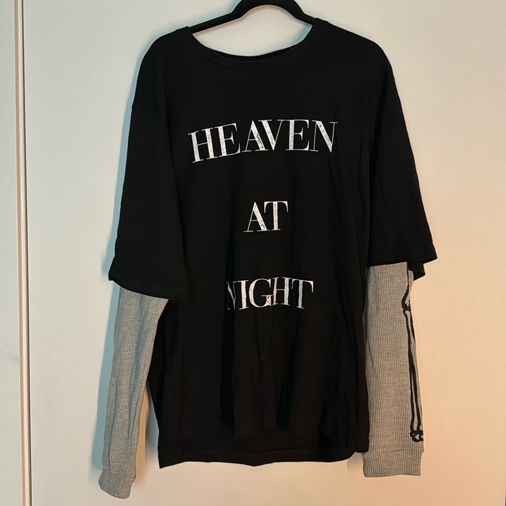 Lifted Anchors Heaven At Night Skeleton Tee